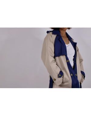 Trench beige bleu