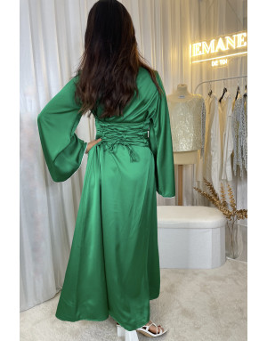 Robe Satinée Verte