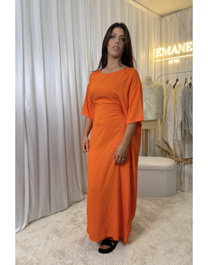 Robe Manche Courtes Orange