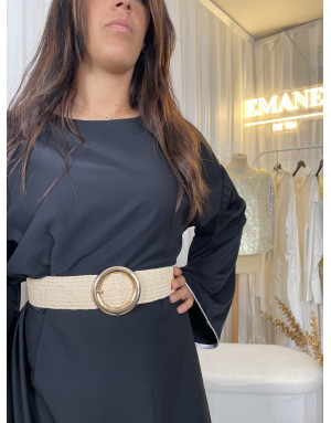 Ceinture à boucle beige