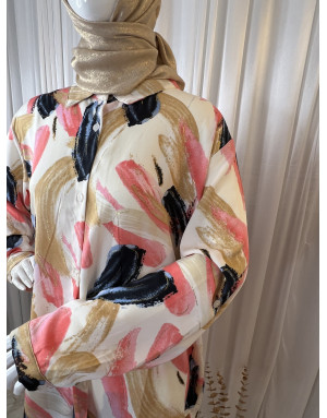 Grande taille fleurs rose