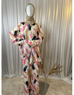 Grande taille fleurs rose
