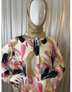 Grande taille fleurs rose