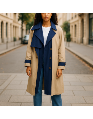 Trench beige bleu